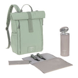 Rolltop Up Rucksack Silber Grün