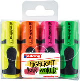 edding 7 Mini Textmarker sortiert neon 4St Set