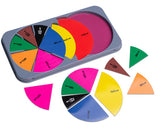 Bruchrechenscheiben im Sortierkasten-Lieferzeit: ca. 2-3 Monate