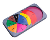 Bruchrechenscheiben im Sortierkasten-Lieferzeit: ca. 2-3 Monate