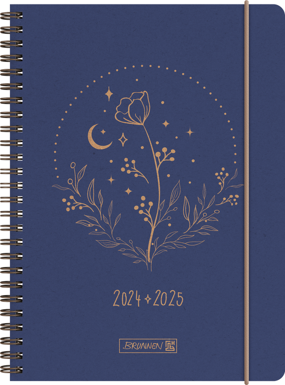 Schülerkalender A5 Moon Flower 2024/2025 2Seiten/1Woche