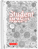 Collegeblock Premium Student „Floral“ ZENart A4 kariert, mit Randlinie innen und außen, Lin. 28