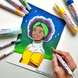 edding 30010 Acryl-Postkartenblock A6 20 Blatt weiß