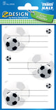 Buch-Etiketten Z-Design Fußball schwarz