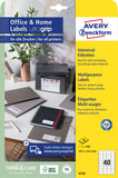 Etiketten, Home Office, Kleinpackung Avery Zweckform 40