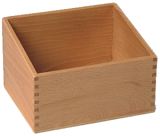 Holz-Sortierbox leer