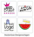 Transferfolien für helle Textilien