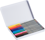 edding 55 Fineliner sortiert 10St Metallbox