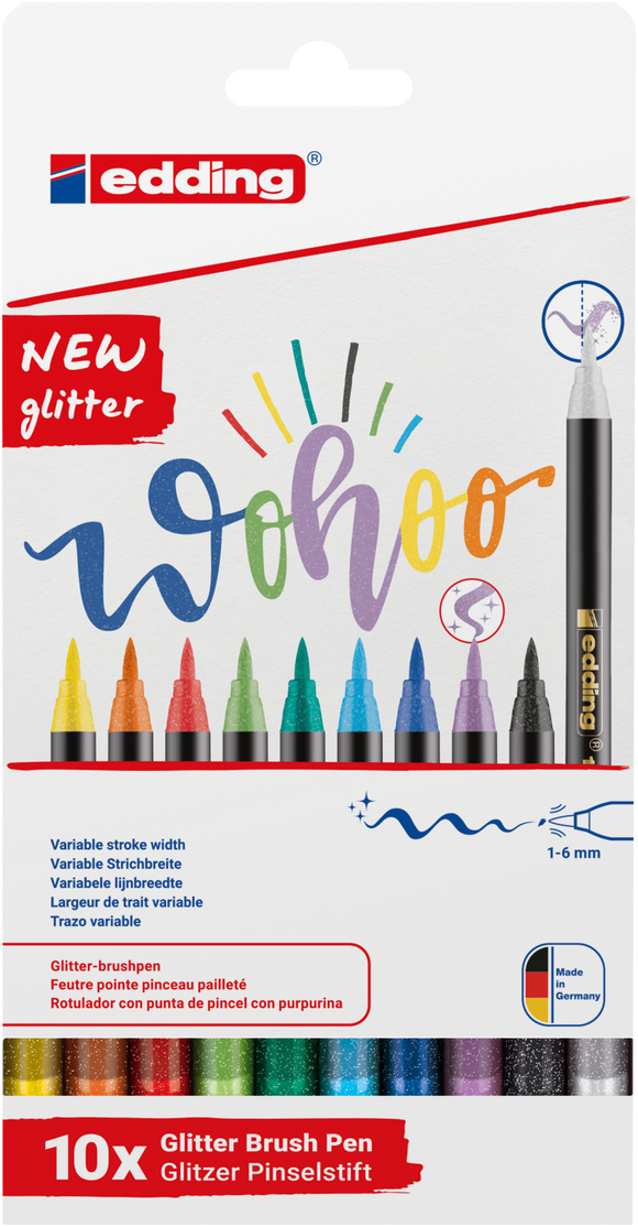 edding 1340 glitter Pinselstift sortiert 10St Set