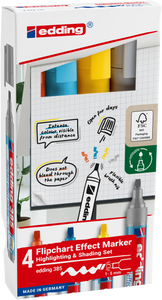 edding Flipchartmarker Set Highlight + Shading 4-teilig