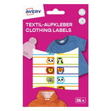 Textilaufkleber Tiere 45x13 36St Avery Zweckform