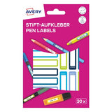 Stiftaufkleber blau/grün 50x10 30St. Avery Zweckform