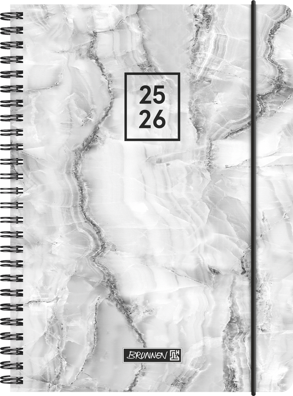 Schülerkalender A5 Grey Marble 2025/2026 2Seiten/1Woche
