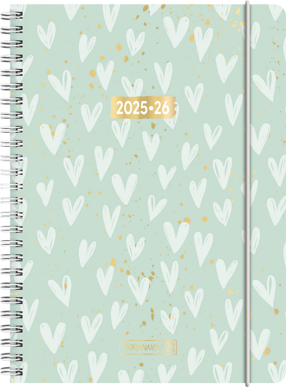 Schülerkalender A5 Hearts 2025/2026 2Seiten/1Woche