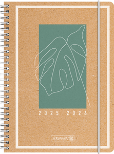 Schülerkalender A5 Jungle Leaf 2025/2026 2Seiten/1Woche