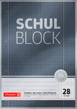 Block Premium „Schulblock“ A4 kariert, mit Randlinie innen und außen, Lin. 28