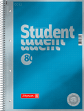 Collegeblock Premium Student A4 dotted Deckblatt: cyan-metallic
