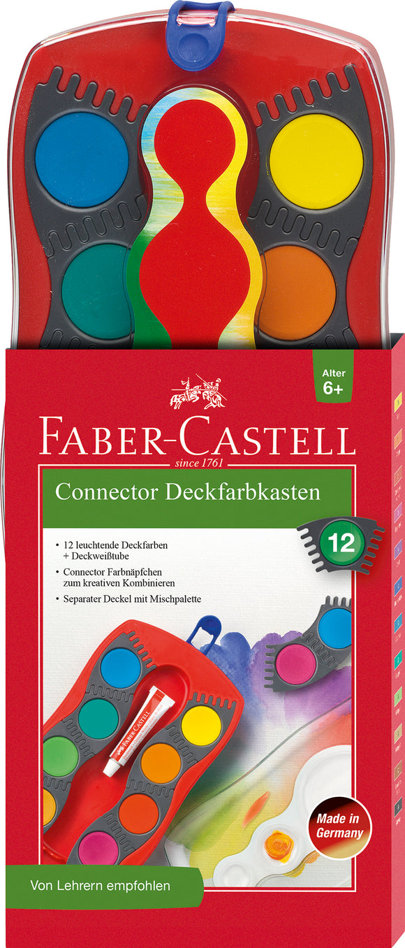 FABER CASTELL Farbkasten CONNECTOR 12 Farben