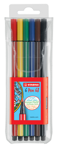 Premium-Filzstift STABILO Pen 68 - 6er Pack