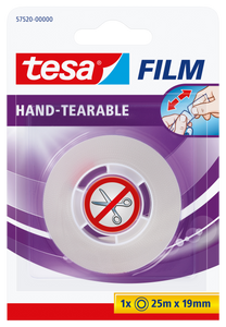 Klebefilm tesafilm von hand einreißbar 19 mm x 25 m transparent