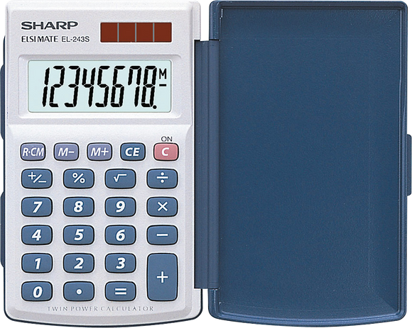 Taschenrechner EL243S 8-stelliges Display