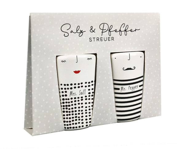 Salz&Pfeffer Streuer 2er Set Mrs.Salt/Mr.Pepper