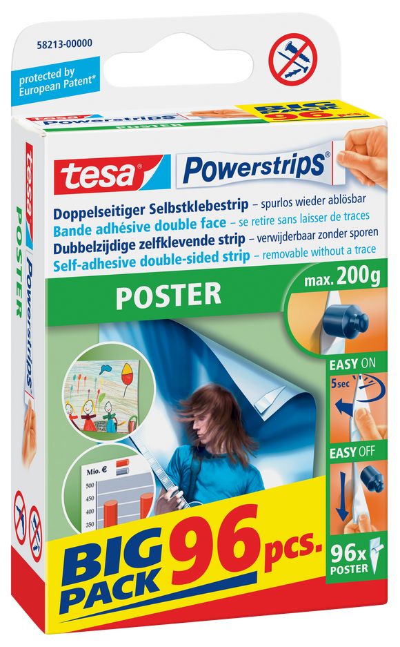 TESA Powerstrips Poster Big Pack